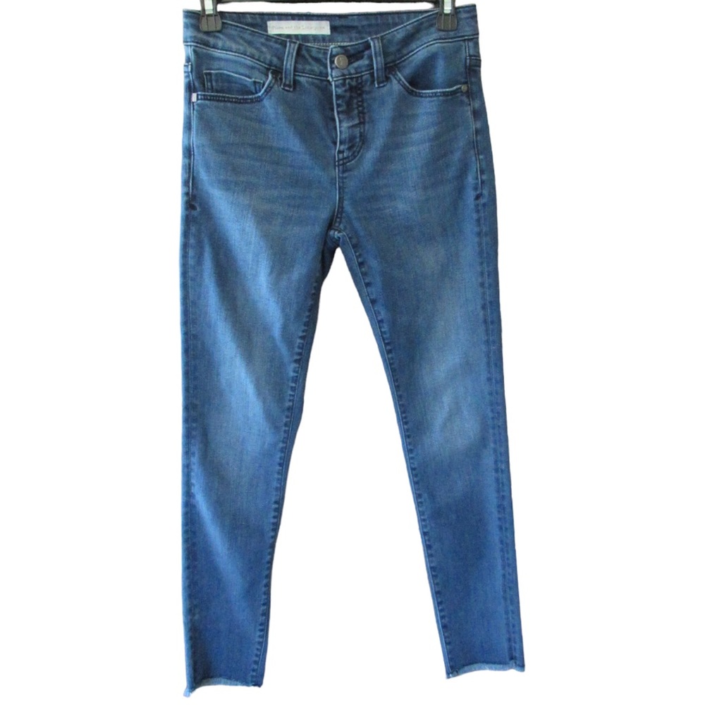Pilcro And The Letterpress Raw Hem Denim Pants